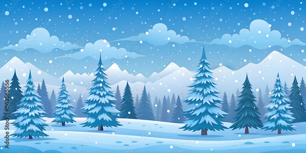 Fototapeta premium winter landscape with snow