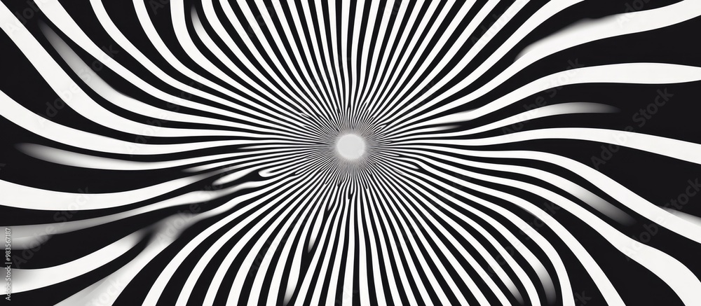 Abstract geometric element with concentric radial design Radiating shapes create a dynamic visual effect Abstract geometric element with concentric radial design Radiating shapes create a dynamic visual effect