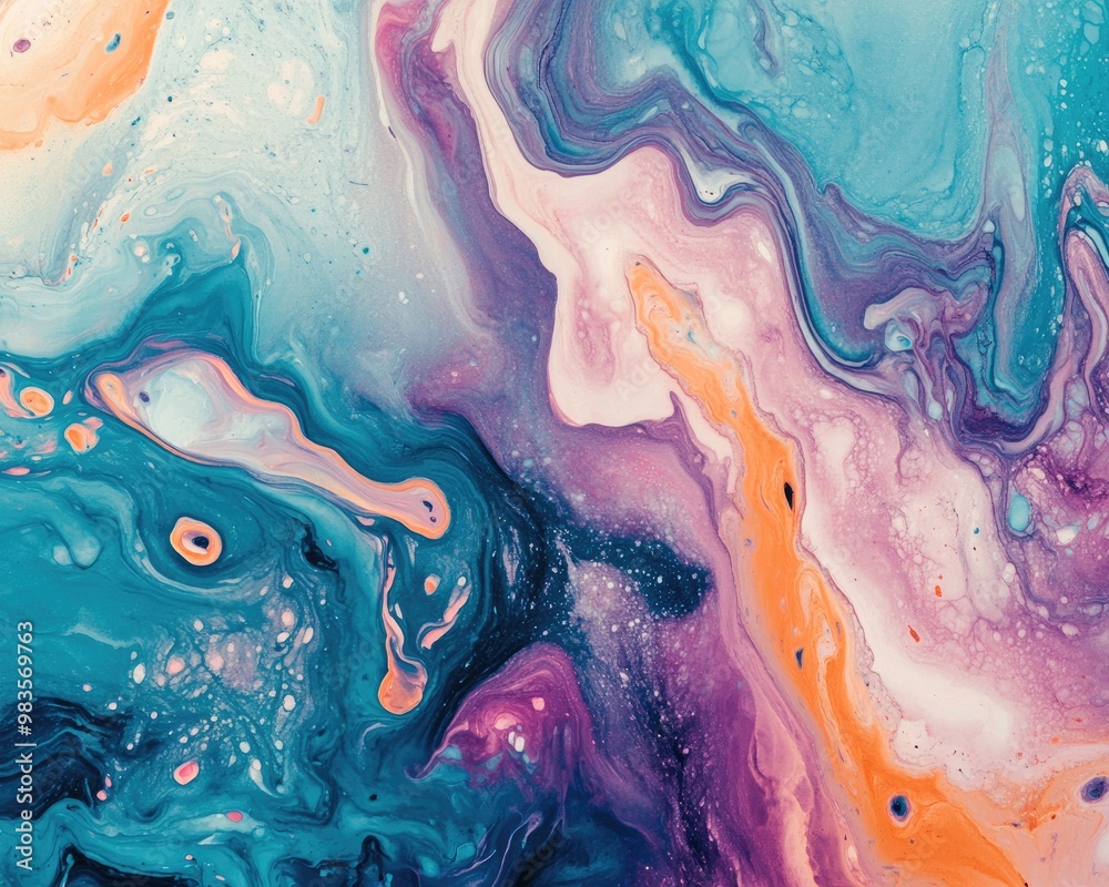 Vibrant paint texture that mimics the appearance of marble Vibrant paint texture that mimics the appearance of marble