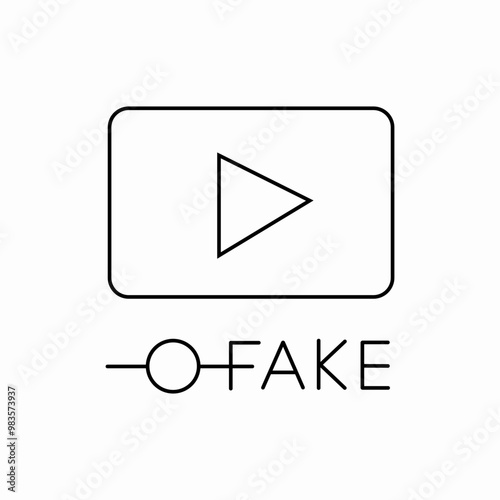 fake media icon sign vector