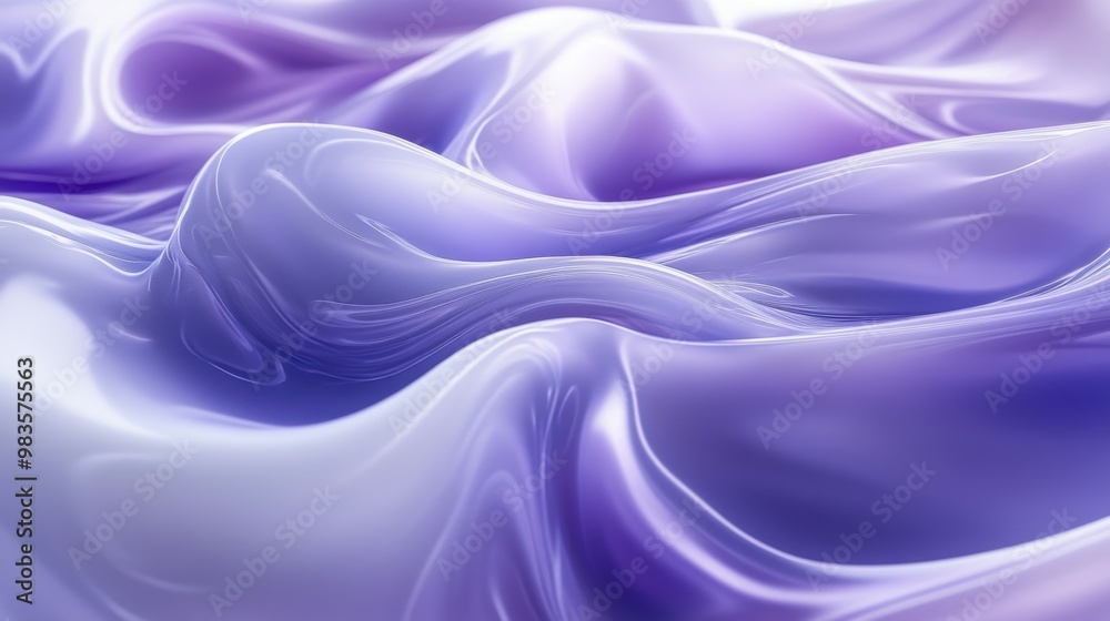 Obraz premium Tranquil Soft Periwinkle and Lavender Swirls - Peaceful Abstract Background for Relaxation and Calmness