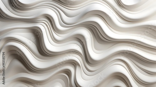 Abstract wavy design in soft neutral tones, creating a smooth, flowing texture.