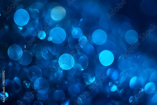 Abstract Blue Bokeh Background