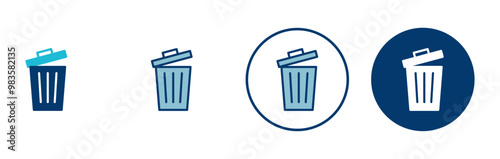 Trash icon vector isolated on white background. trash can icon. Delete icon vector