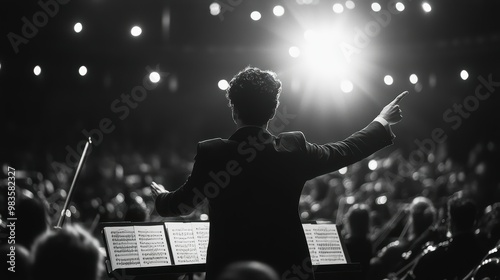 Person conducting an orchestra of emotions, creating harmony from chaos