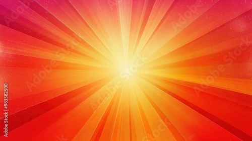 Vibrant red and orange gradient with subtle sunburst pattern