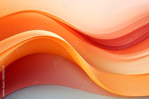 A smooth abstract design featuring flowing waves in warm orange and yellow tones.