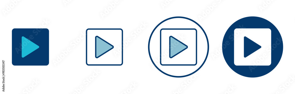 play Icon vector isolated on white background. Play button vector icon. Video icon vector play Icon vector isolated on white background. Play button vector icon. Video icon vector