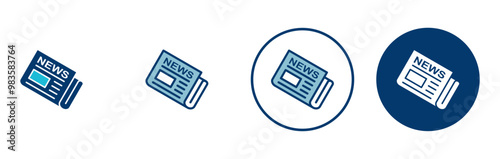 Newspaper icon vector isolated on white background. news paper icon vector