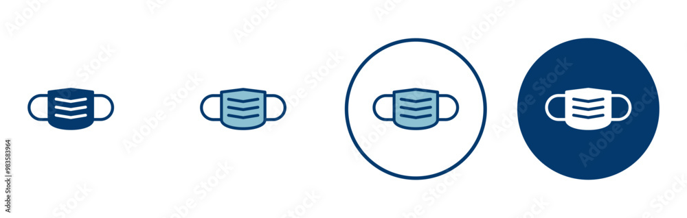 Mask icon vector isolated on white background. Man face with mask icon. Safety breathing masks. Industrial safety N95 mask. Medical mask vector icon. Mask icon vector isolated on white background. Man face with mask icon. Safety breathing masks. Industrial safety N95 mask. Medical mask vector icon.