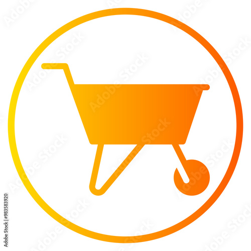 wheelbarrow gradient icon