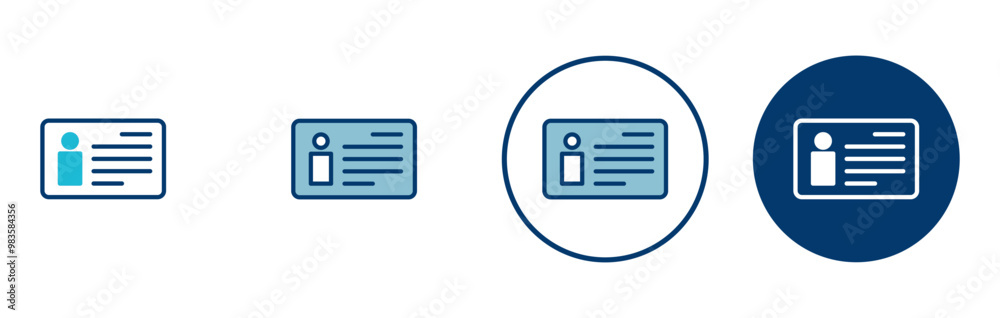 License icon vector isolated on white background. Identity icon. Id card License icon vector isolated on white background. Identity icon. Id card