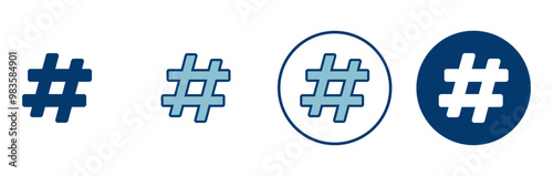 Hashtag icon vector isolated on white background. hashtag vector icon
