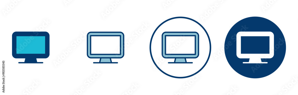 Computer icon vector isolated on white background. PC Icon vector. Computer monitor icon. Flat PC symbol Computer icon vector isolated on white background. PC Icon vector. Computer monitor icon. Flat PC symbol