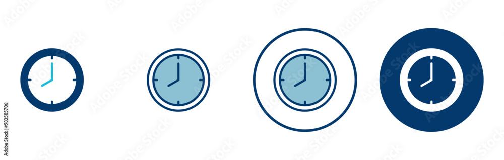 Clock icon vector isolated on white background. Time icon vector. Clock vector icon Clock icon vector isolated on white background. Time icon vector. Clock vector icon
