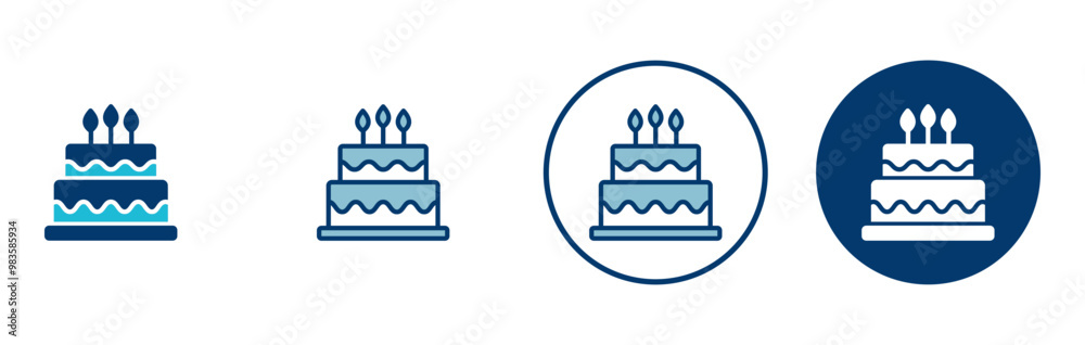 Cake icon vector isolated on white background. Cake vector. Birthday cake icon