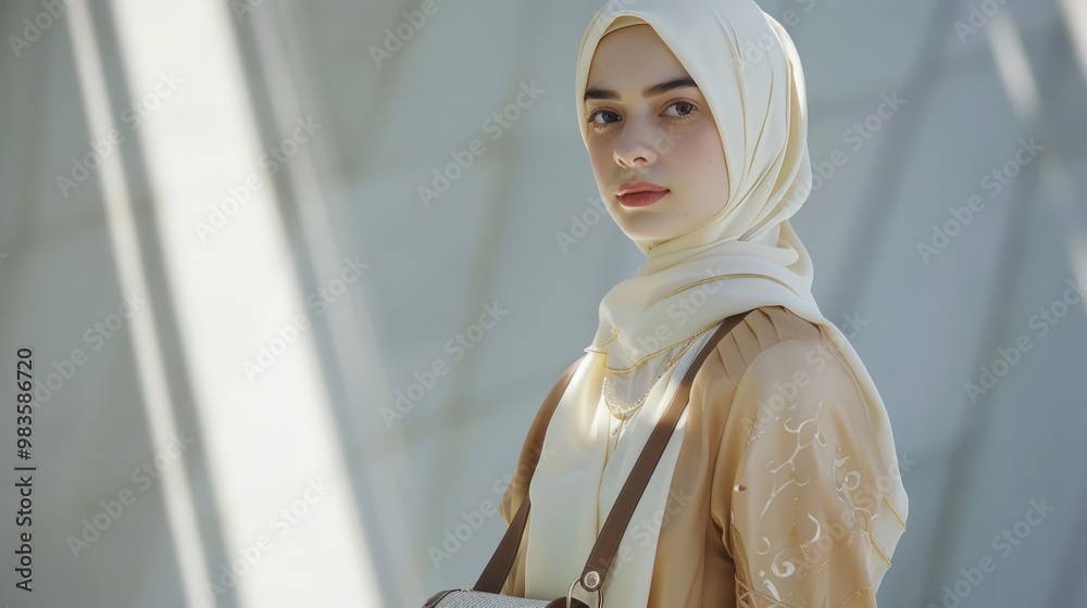 Fototapeta premium Portrait of a Young Woman in a Hijab