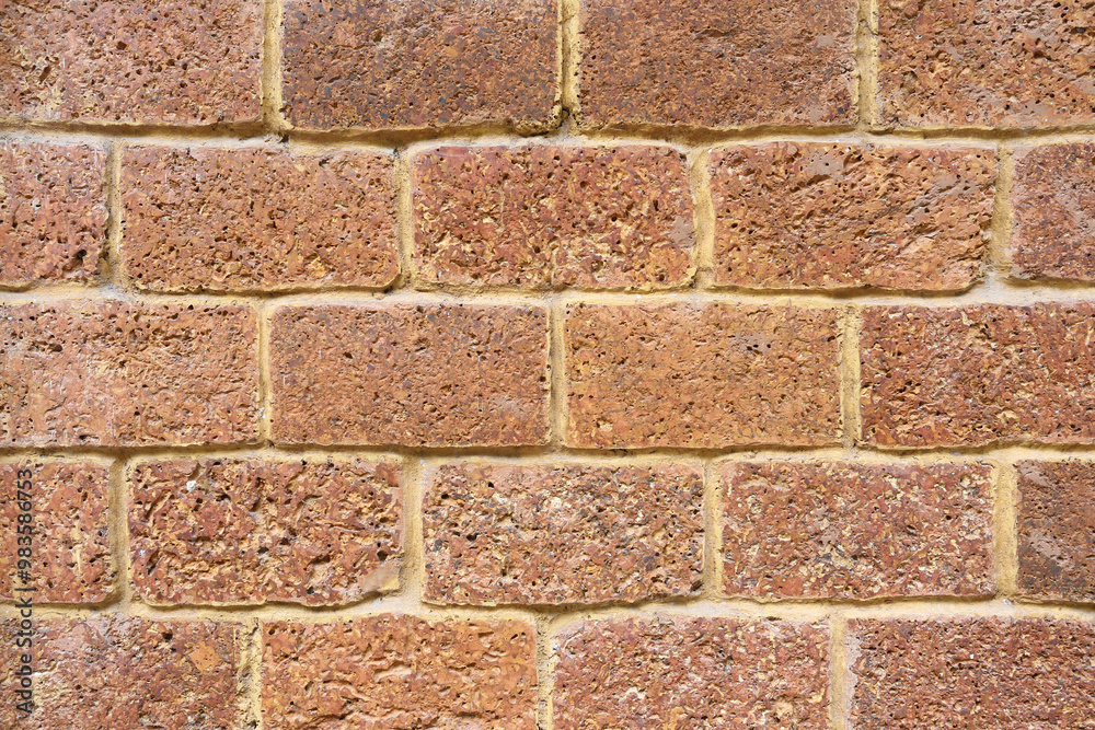 Surface of brown old brick wall background. Surface of brown old brick wall background.