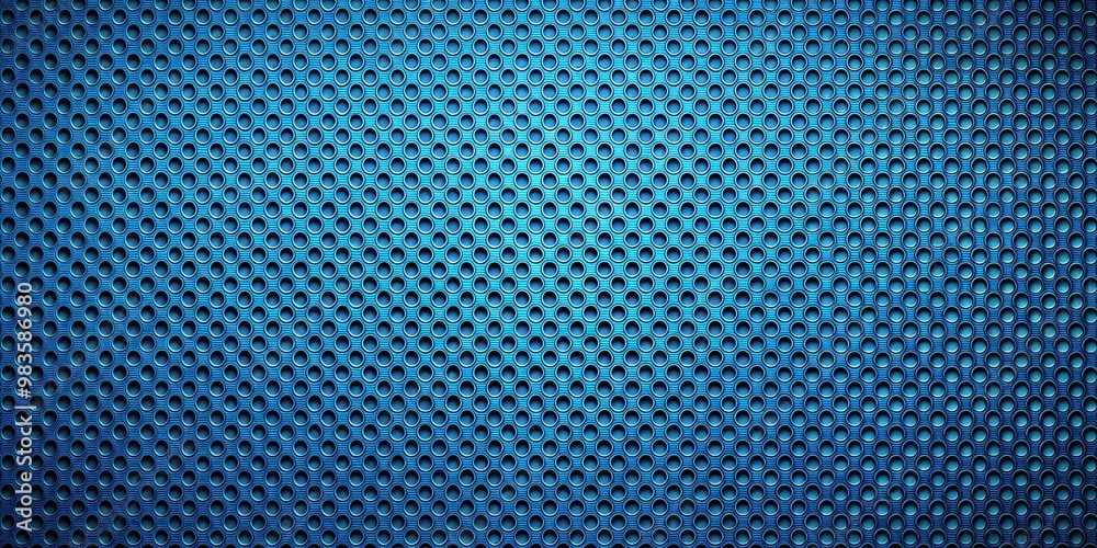 Blue Grating Metal Surface with Perforated Steel Grid Texture for Background Image Blue Grating Metal Surface with Perforated Steel Grid Texture for Background Image