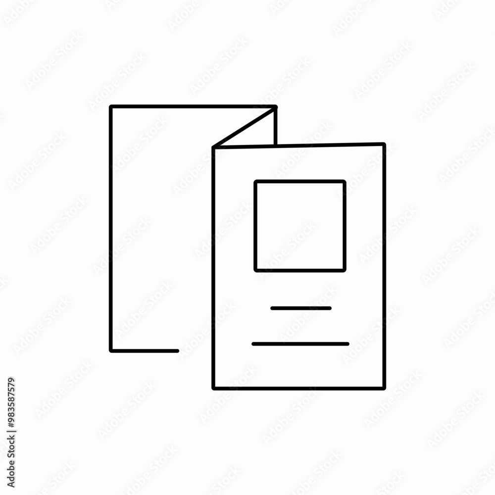 booklet leaflet promotion icon sign vector booklet leaflet promotion icon sign vector