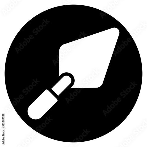 brick trowel glyph icon