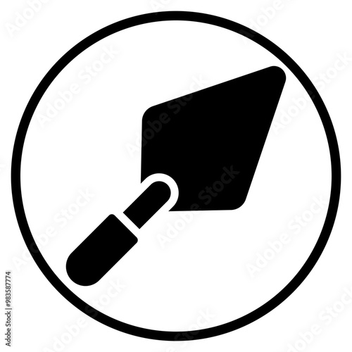 brick trowel glyph icon