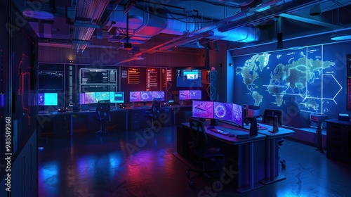 Cyber Security Command Center: Global Network Monitoring and Data Analysis