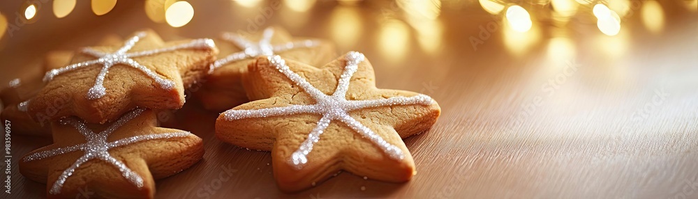 Delicious star-shaped cookies decorated with icing, perfect for holiday celebrations and festive gatherings. Delicious star-shaped cookies decorated with icing, perfect for holiday celebrations and festive gatherings.