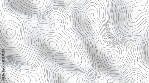 Lines Topographic contour lines grid map seamless pattern. Geographic mountain relief. Abstract lines background. Contour maps. illustration, Topo contour map design.