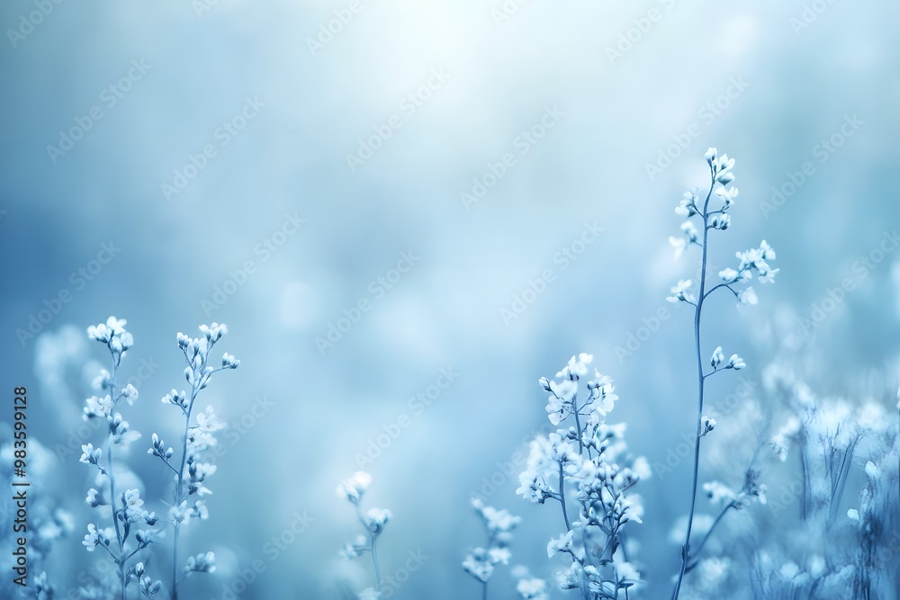 Delicate Blooms in a Soft Blue Hue Delicate Blooms in a Soft Blue Hue