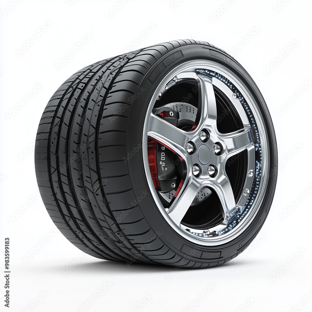 Obraz premium Car Tire Pressure Monitor System: Digital Screen for Precise Maintenance
