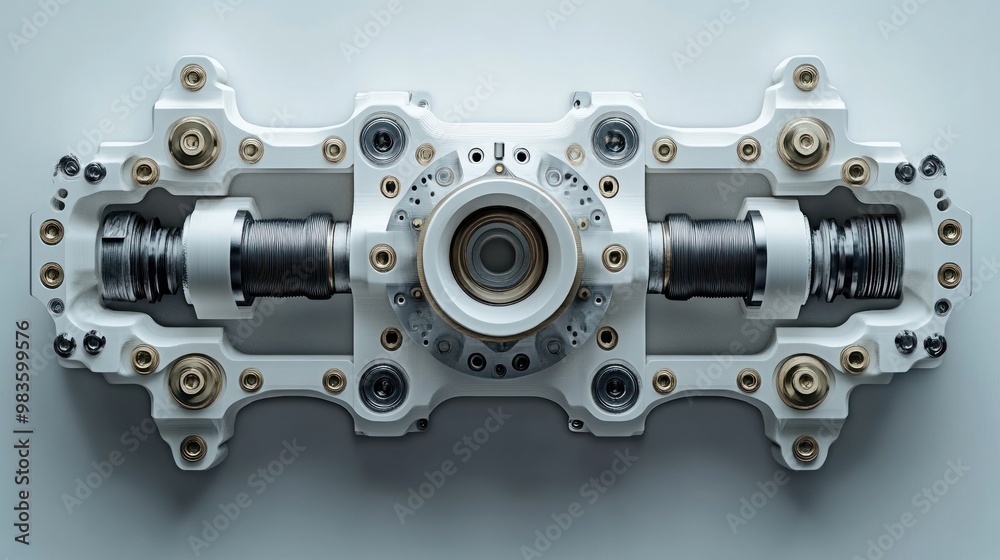 Detailed mechanical component showcasing precision engineering. Detailed mechanical component showcasing precision engineering.