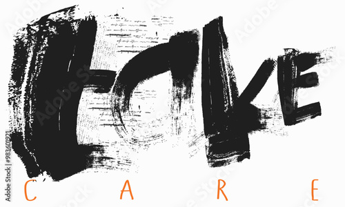 Take care - simple inspire motivational quote. Hand drawn lettering. take care motivational slogan typography, grunge brush strokes. grunge graffiti slogan, brushed care slogan typography print..