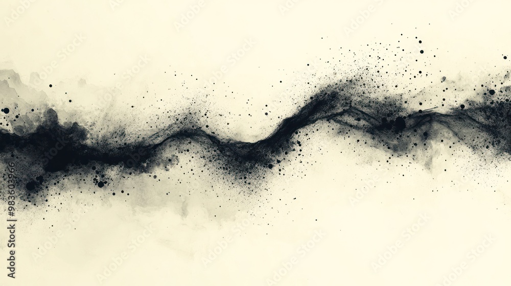 Obraz premium Abstract Ink Wash Painting