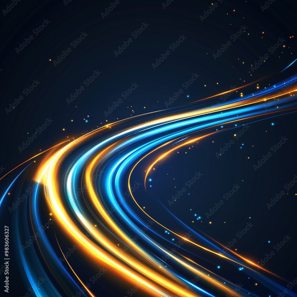 light trails on the road