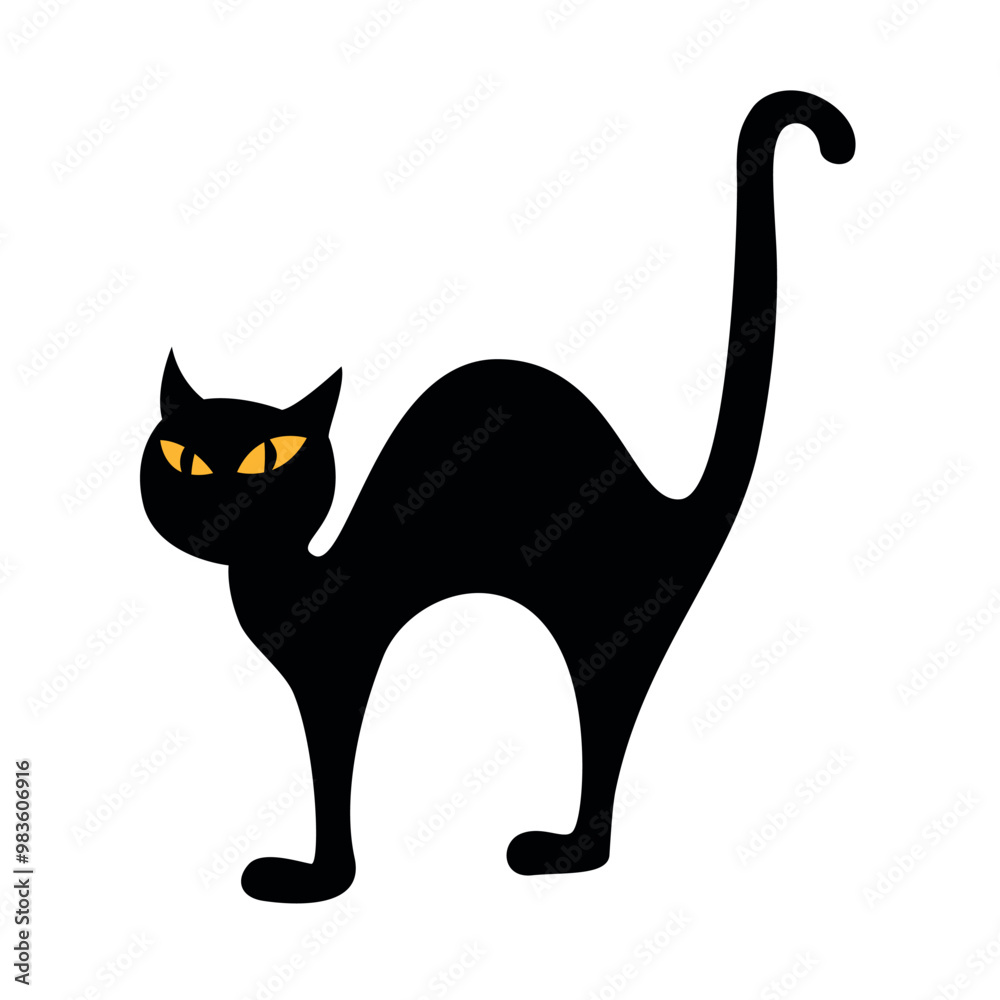 Obraz premium Art & Illustration. Cat Illustration for Halloween Party Preparation