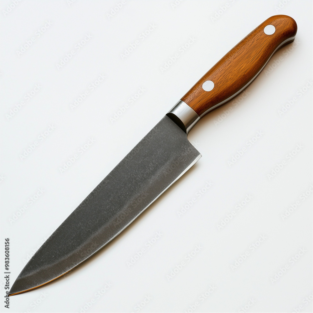 Sleek Chef’s Knife with Sharp Blade and Wooden Handle for Culinary Precision Sleek Chef’s Knife with Sharp Blade and Wooden Handle for Culinary Precision