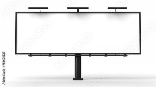 Big Billboard Mockup in White Background - Advertising Field for Promotional Display