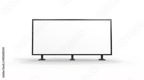 Big Billboard Mockup in White Background - Advertising Field for Promotional Display