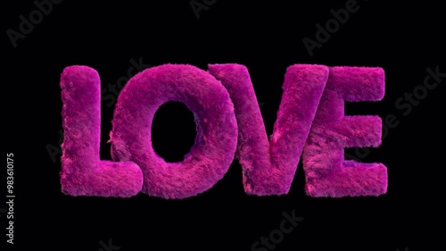 Pink LOVE Plush Title On Alpha