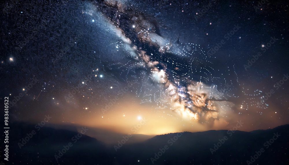 Naklejka premium night sky