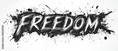 Freedom - A Bold and Grungy Typography
