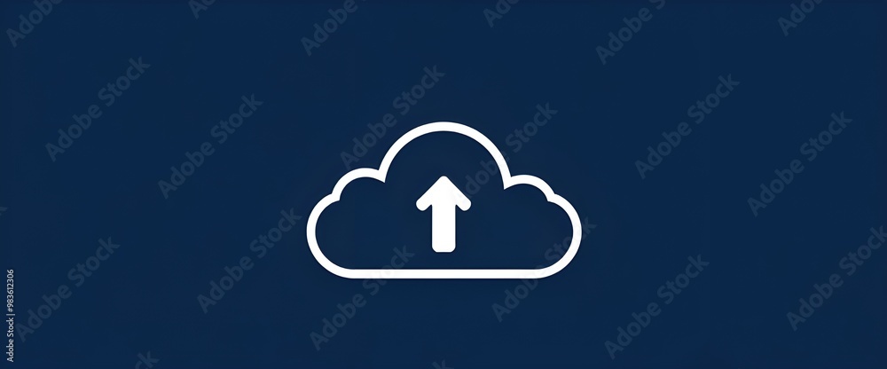 A simple cloud icon with a small upward-facing arrow inside, representing cloud uploads or cloud storage. A simple cloud icon with a small upward-facing arrow inside, representing cloud uploads or cloud storage.