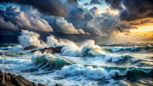 sunset over the ocean