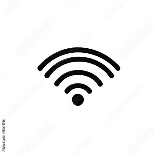 close-up of a white background wifi symbol  photo