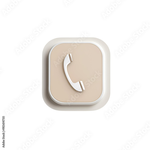 close-up of a phone call icon with a white backdrop 