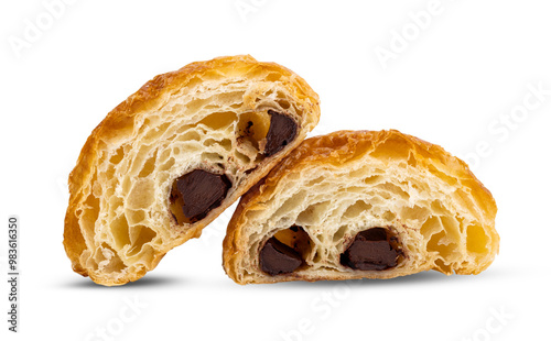 pain au chocolat on transparent png photo