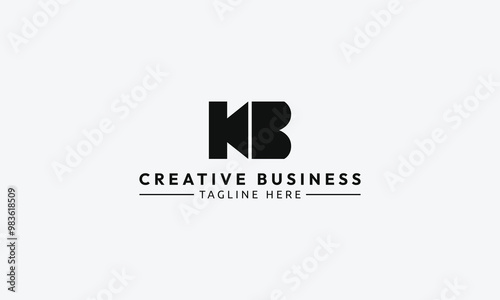 Letters KB Abstract Vector Logo Design
