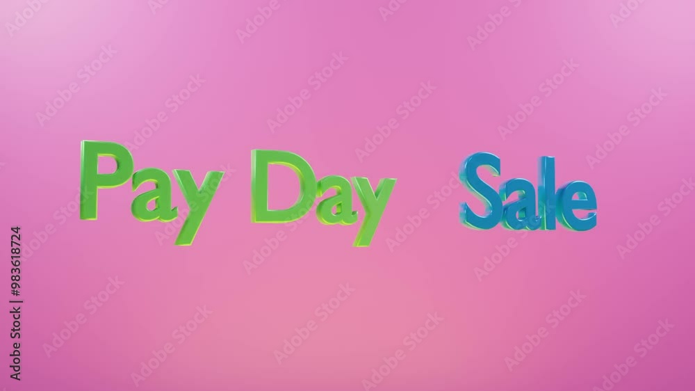 pay day sale animation 3d render illustration pay day sale animation 3d render illustration