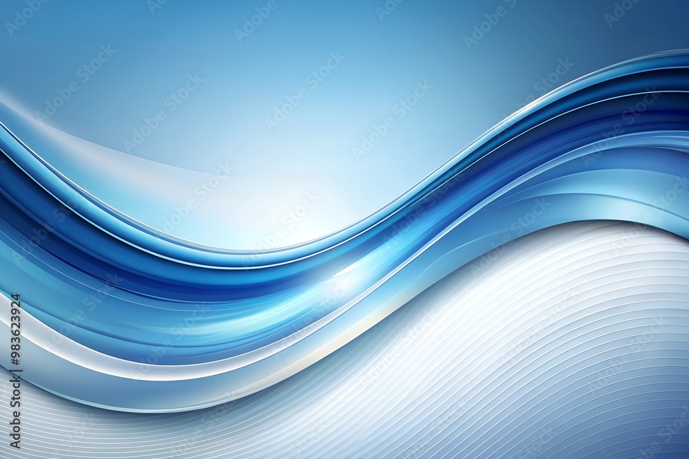 Fototapeta premium Elegant White and Blue, colourfull Curved Edge Background for Modern Designs 